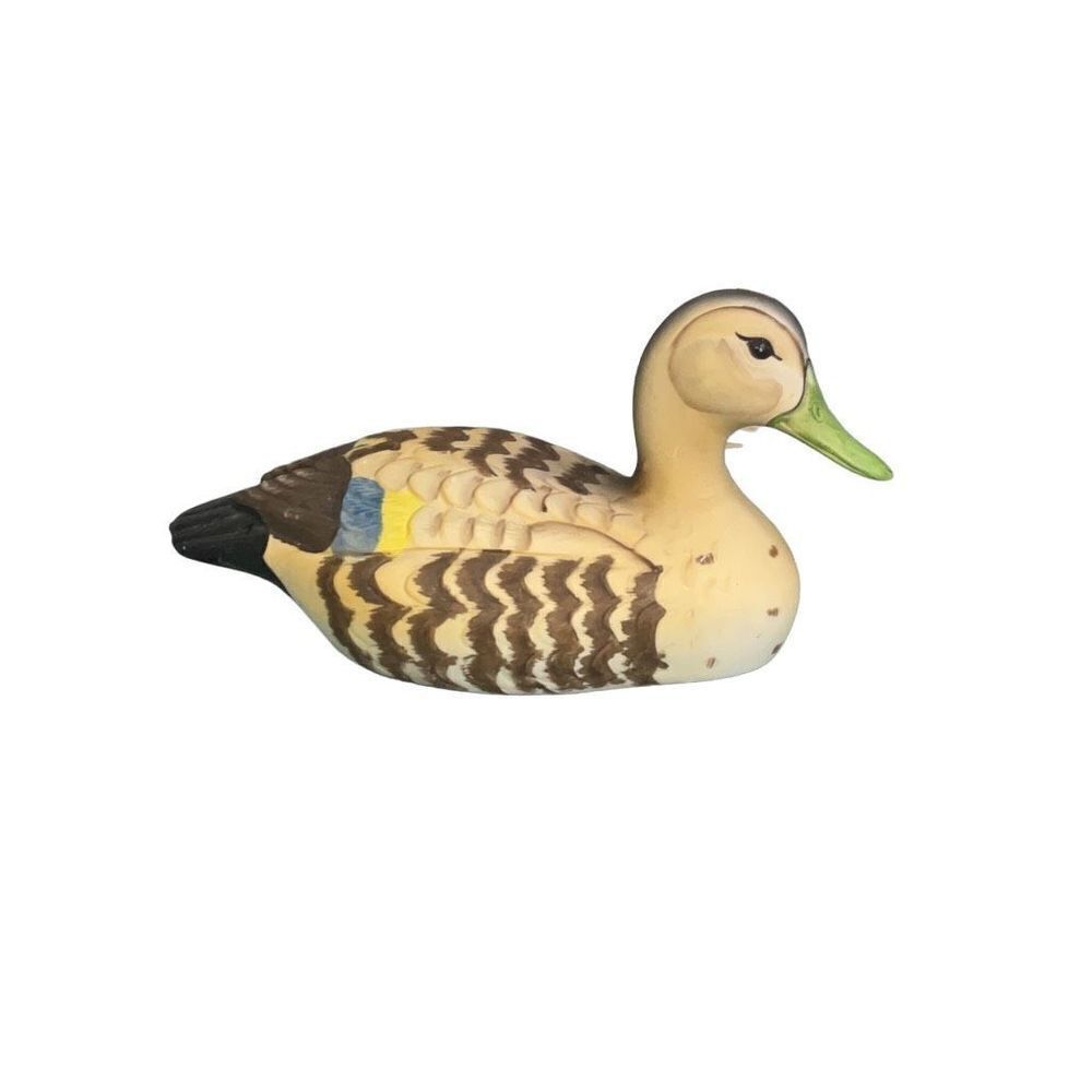 Vintage Royal Crown Mallard Duck Porcelain Decoy Figurine Artist Signed J Byron - Picture 4 of 6